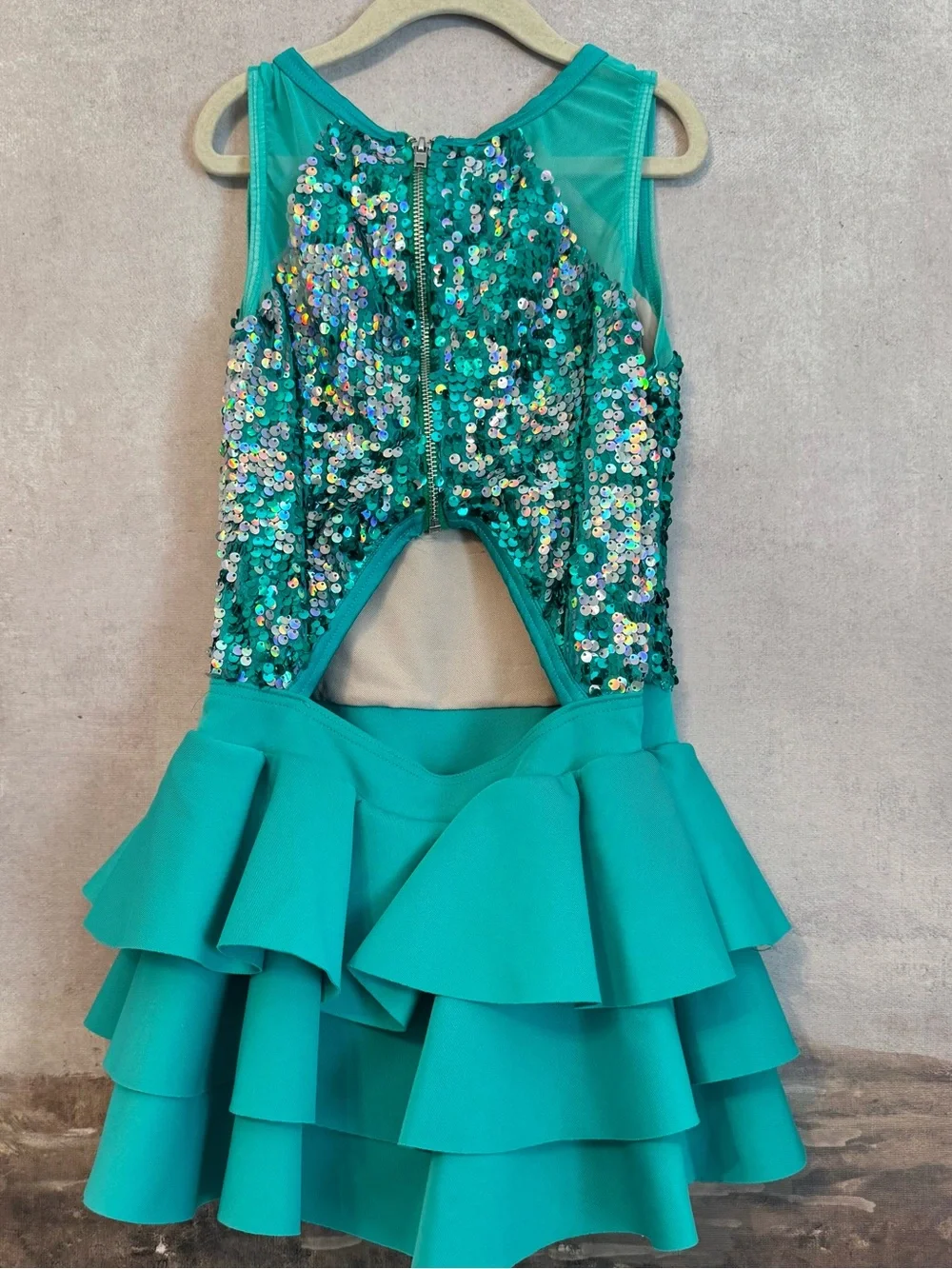 Weissman Took The Night  sparkling costume dance  dress size LC